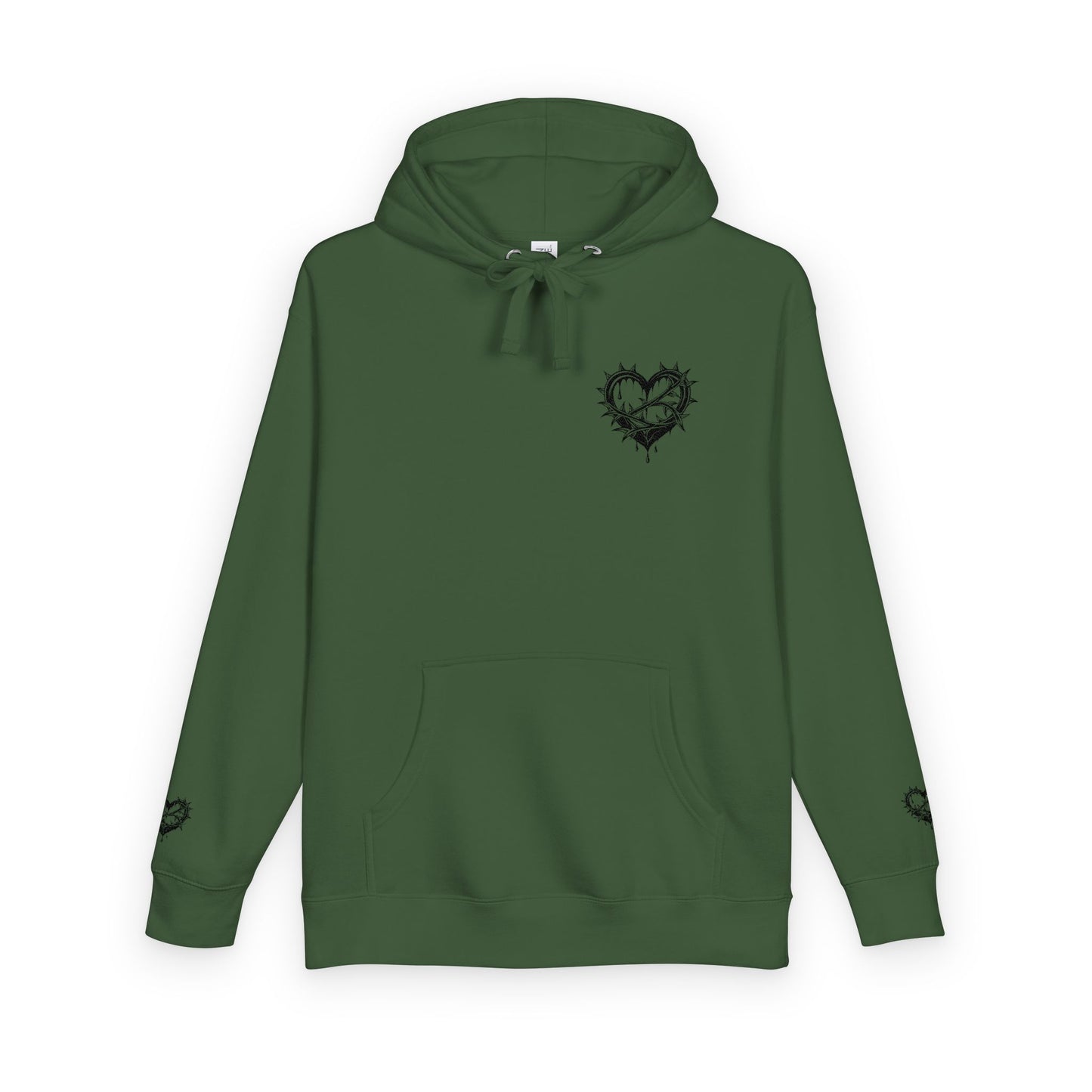 Heartfelt Unisex Fleece Hoodie, Cozy Gift, Casual Wear, Valentine's Day, Romantic Style