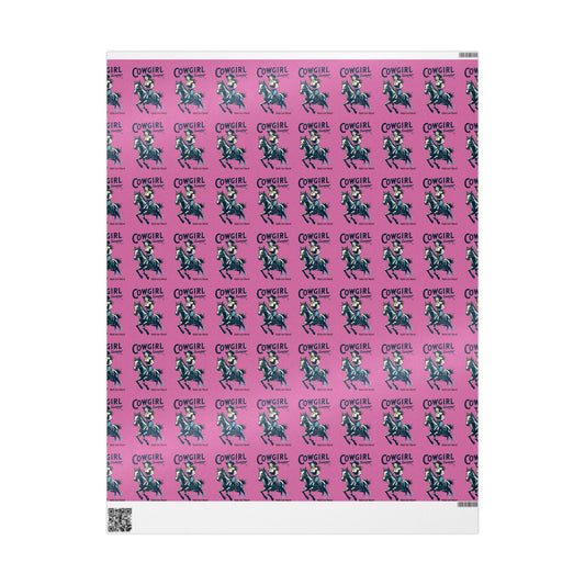 Cowgirl Wrapping Paper - Fun Gift Wrap for Birthdays, Western Theme Parties, Cowgirl Decor, Unique Gift Wrapping, Cute Cowgirl Print