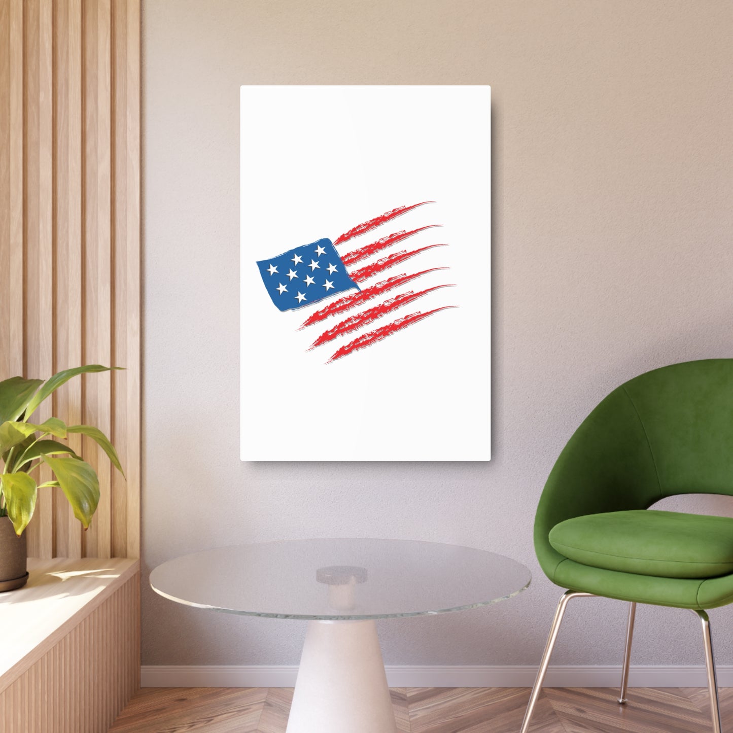 Patriotic Metal Art Sign, Rustic Decor for Home, Wall Art for Independence Day, Memorial Day, Veteran's Day, Gifts for Patriots