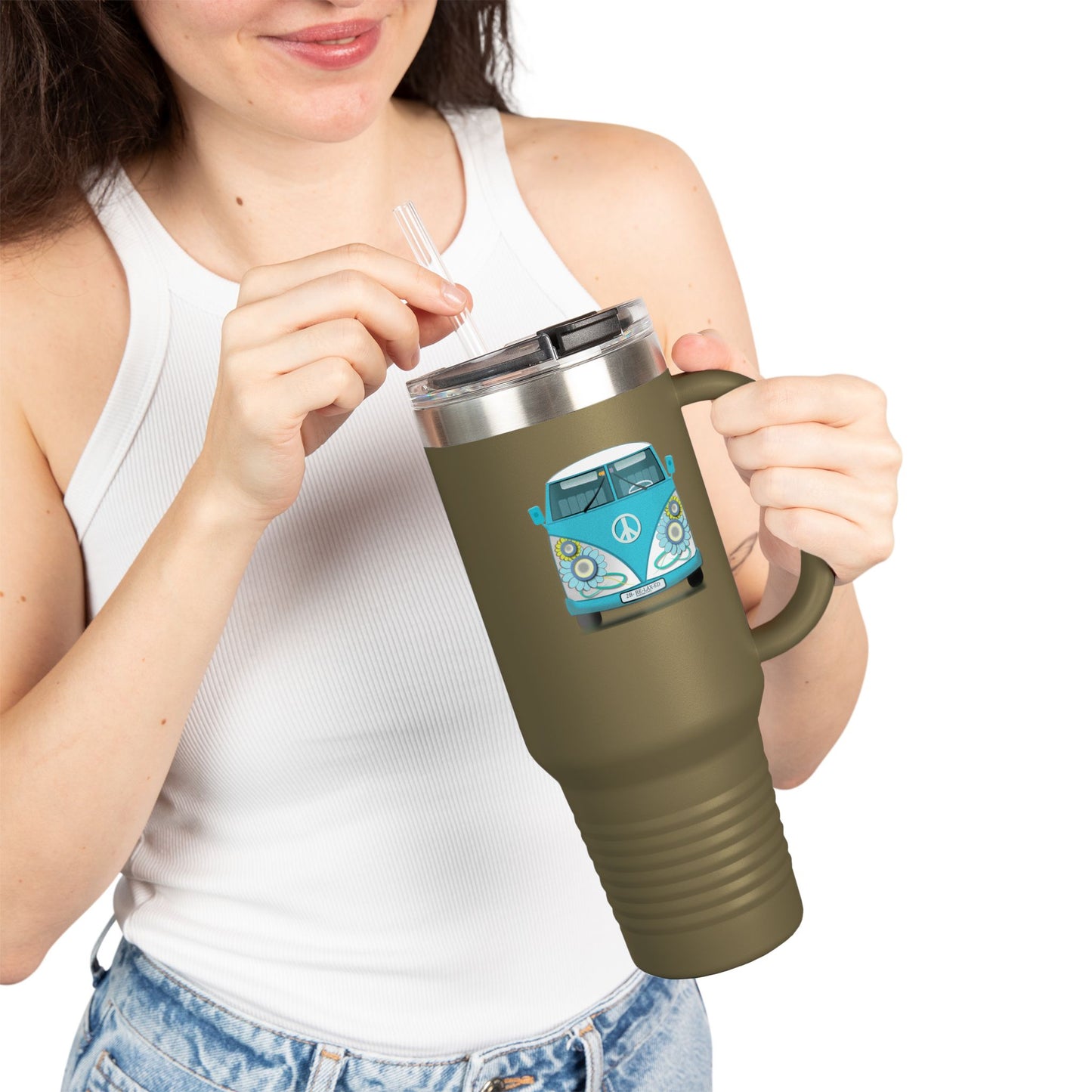 Peaceful Vibes Insulated Travel Mug | 40oz Adventure Companion | Summer Road Trips, Picnics, Beach Days, Eco-Friendly Gift, Travel [...]