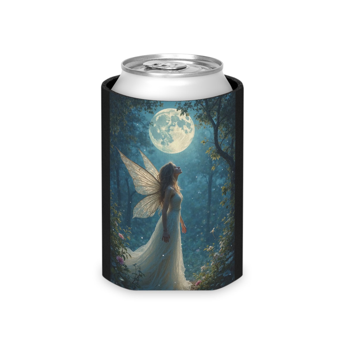 Fairy Moon Can Cooler | Enchanting Beverage Sleeve for Parties, Festivals, Outdoor Events, Gifts, Fairy Lovers