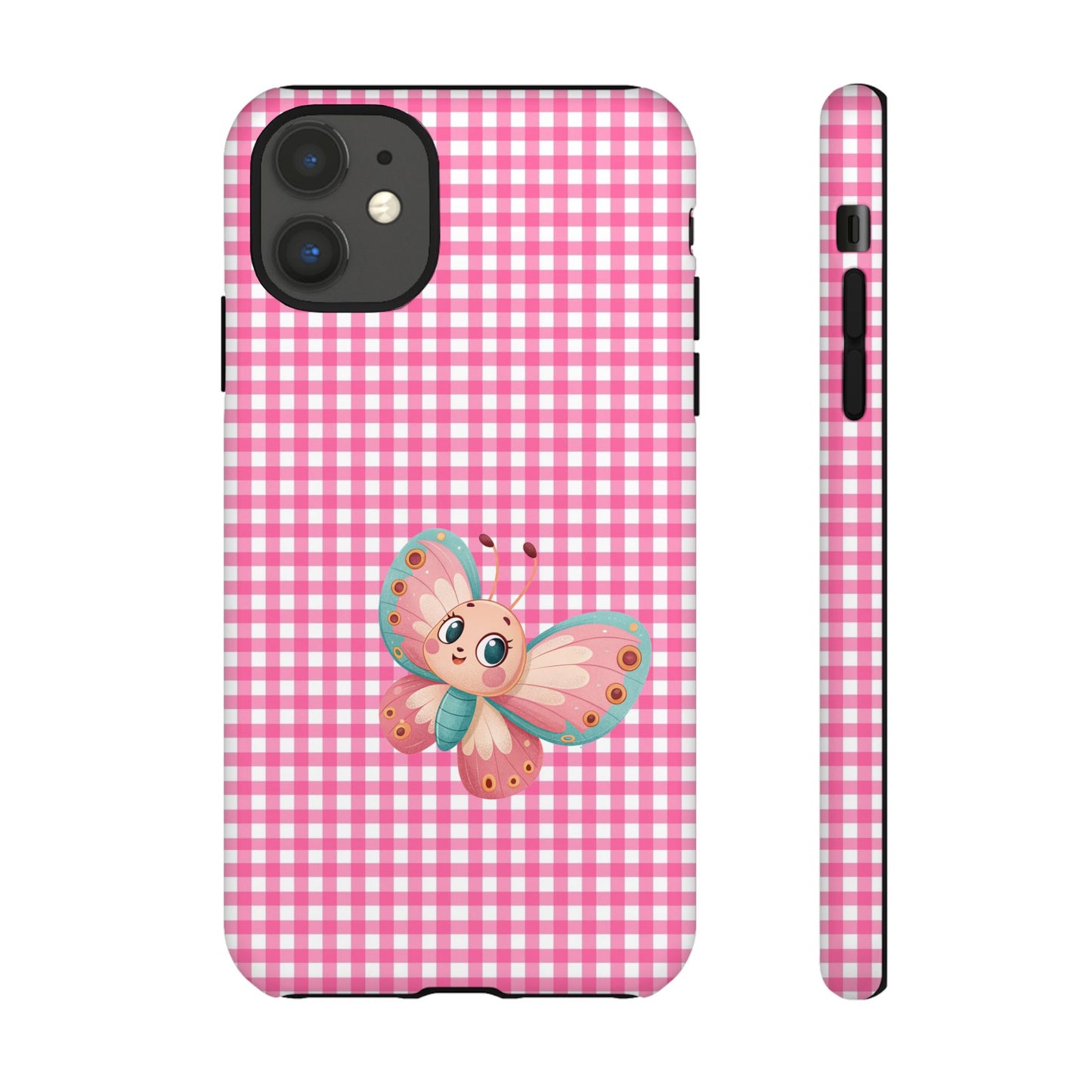 Cute Butterfly Phone Case, Tough Cases, Floral Phone Accessory, Gift for Her, Spring Fashion, Kids' Birthday Present, Pastel Aesthetic