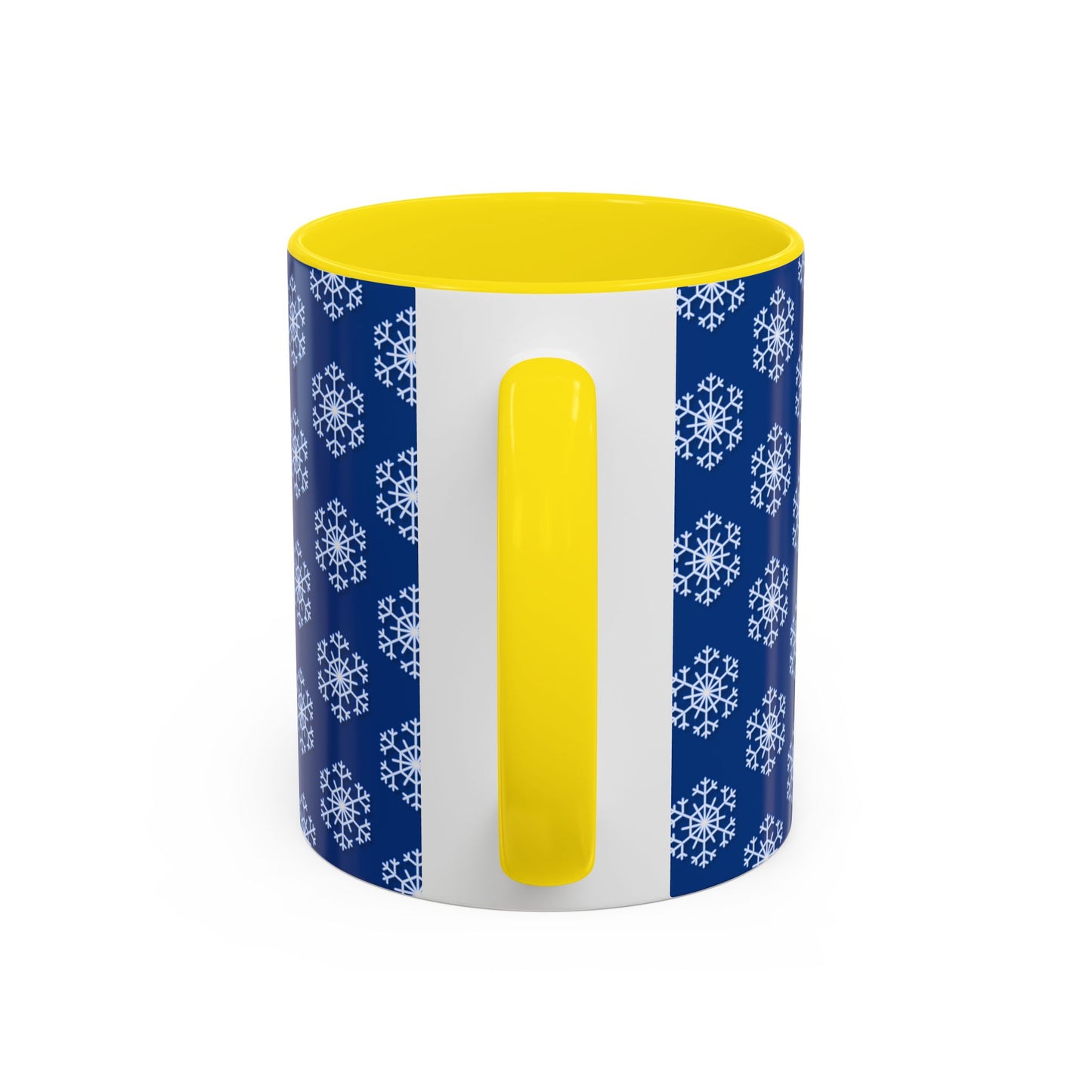 Blue Snowflake Accent Coffee Mug for Winter, Holiday Gift, Cozy Drinkware, Festive Kitchen Decor, Mug for Coffee Lovers, Tea Time Essential