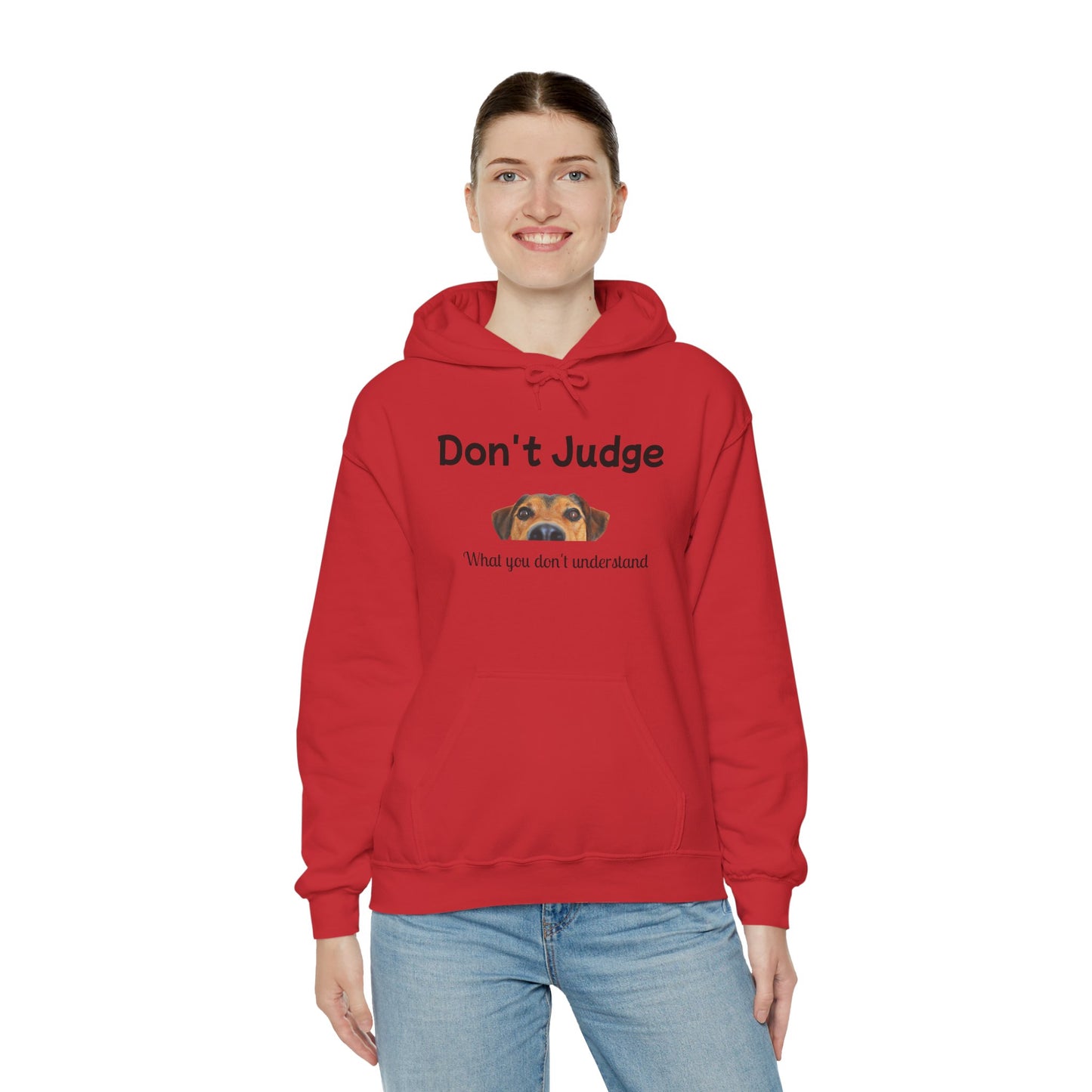 Don't Judge Hoodie - Funny Dog Sweatshirt for Dog Lovers, Perfect Gift for Pet Owners, Cozy Casual Wear, Great for All Occasions