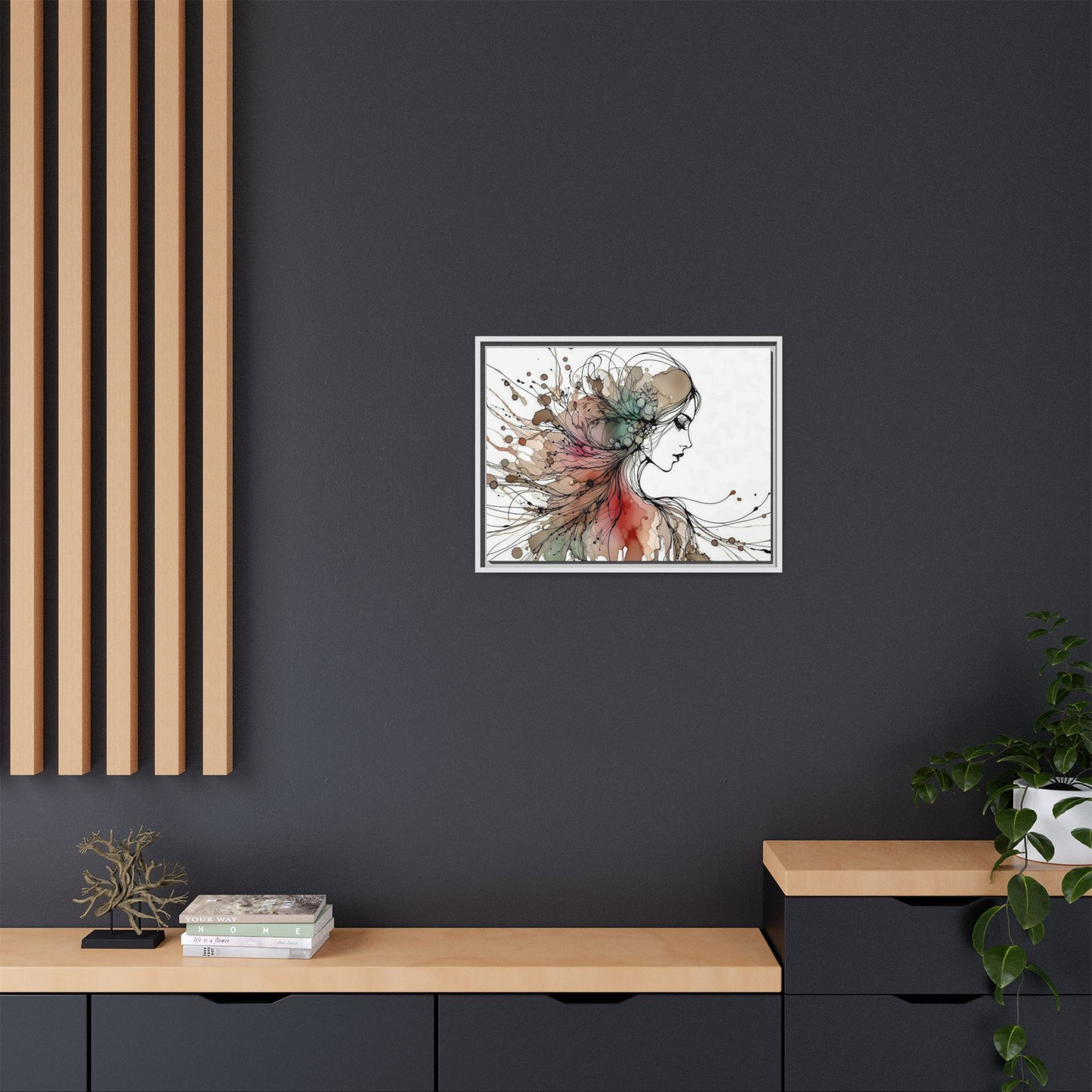 Matte Canvas, Framed (Multi-color) - Girl Whispers