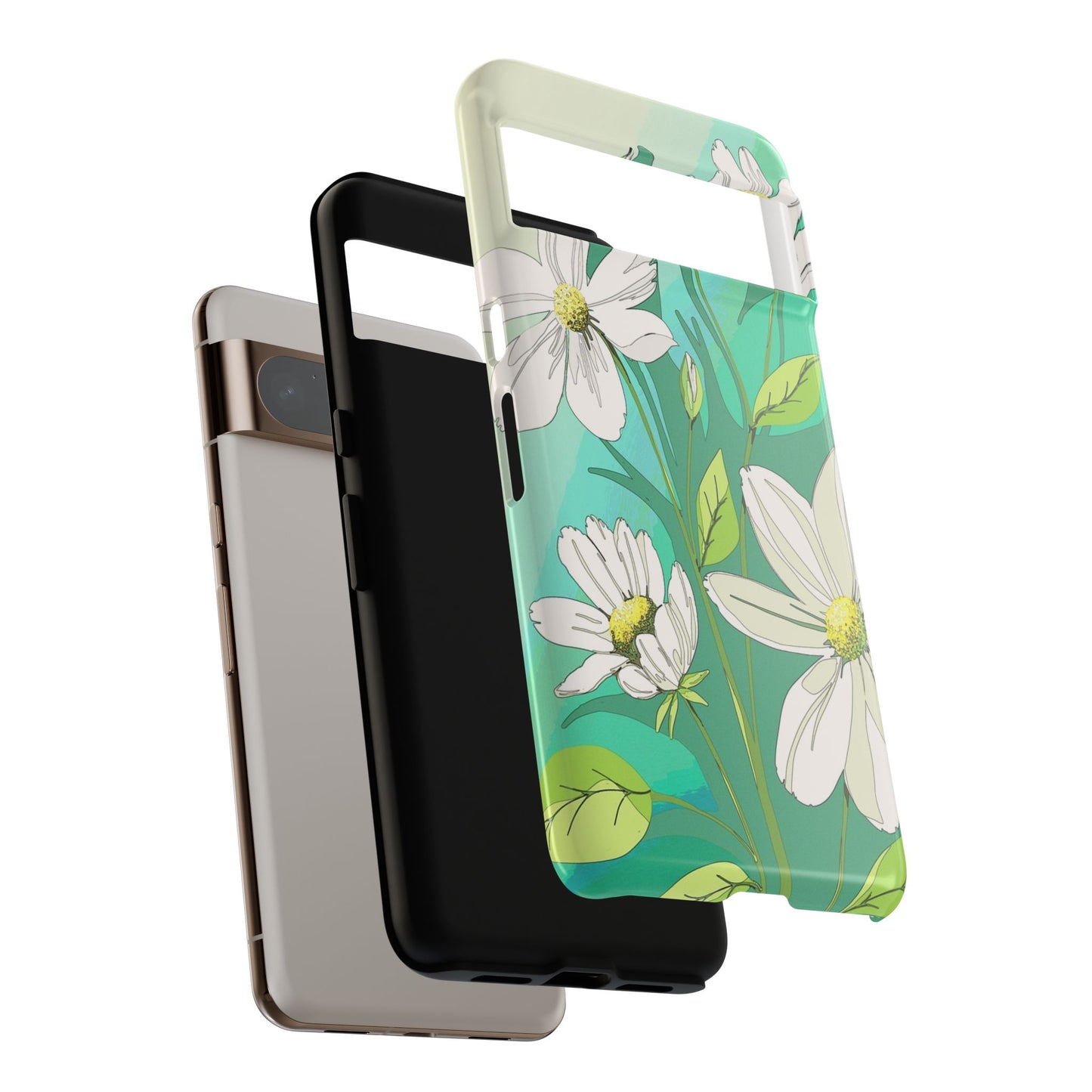 Floral Phone Case, Tough Cases, Flower Design, Nature Inspired, Eco-Friendly Cover, Unique Gift for Her, Spring Accessories