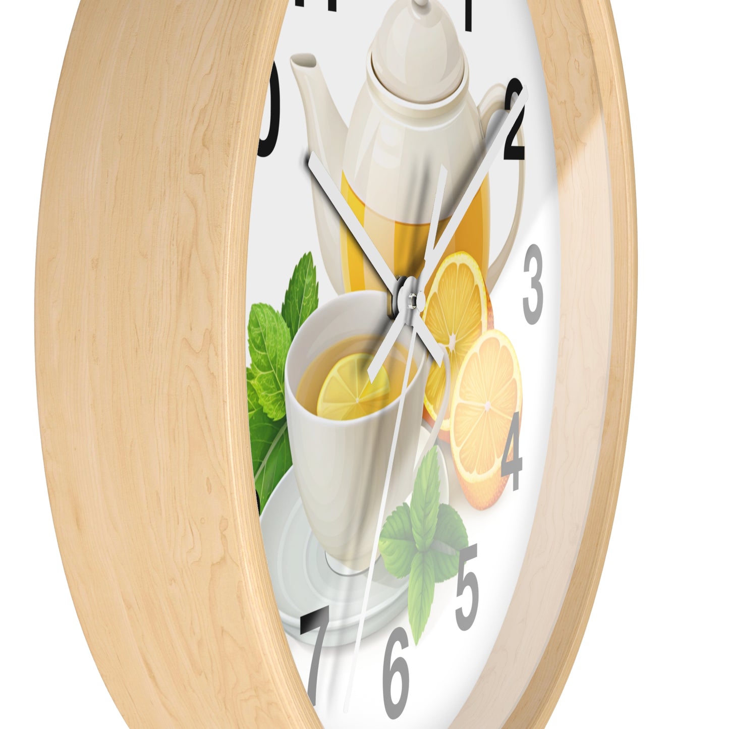 Lemon Tea Wall Clock - Charming Home Decor, Kitchen Wall Art, Gift for Tea Lovers, Modern Clock, Refreshing Vibes