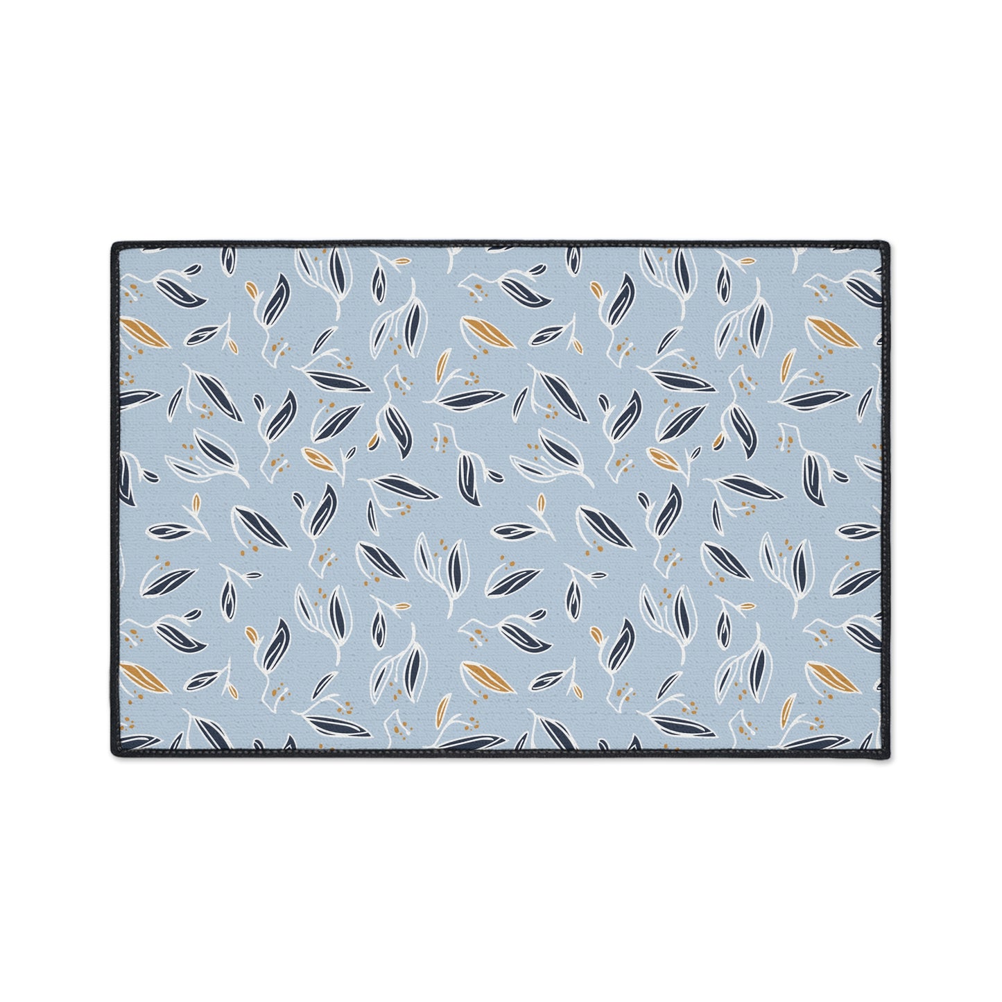 Leaf Pattern Heavy-Duty Floor Mat — Non-Slip Entry & Kitchen Rug