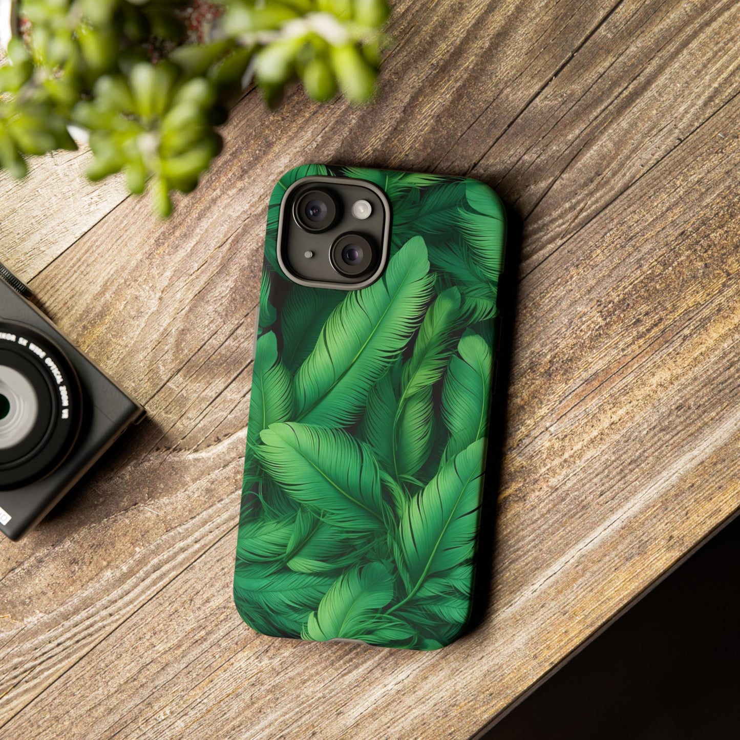 Tough Cases - Tropical Leaf Phone Case, Nature-inspired, Phone Accessory, Gift for Her, Jungle Theme, Eco-Friendly