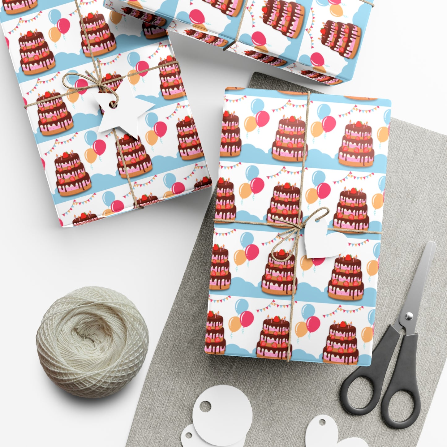 Birthday Cake Gift Wrap Papers - Celebration, Party, Festival, Wrapping, Gifts