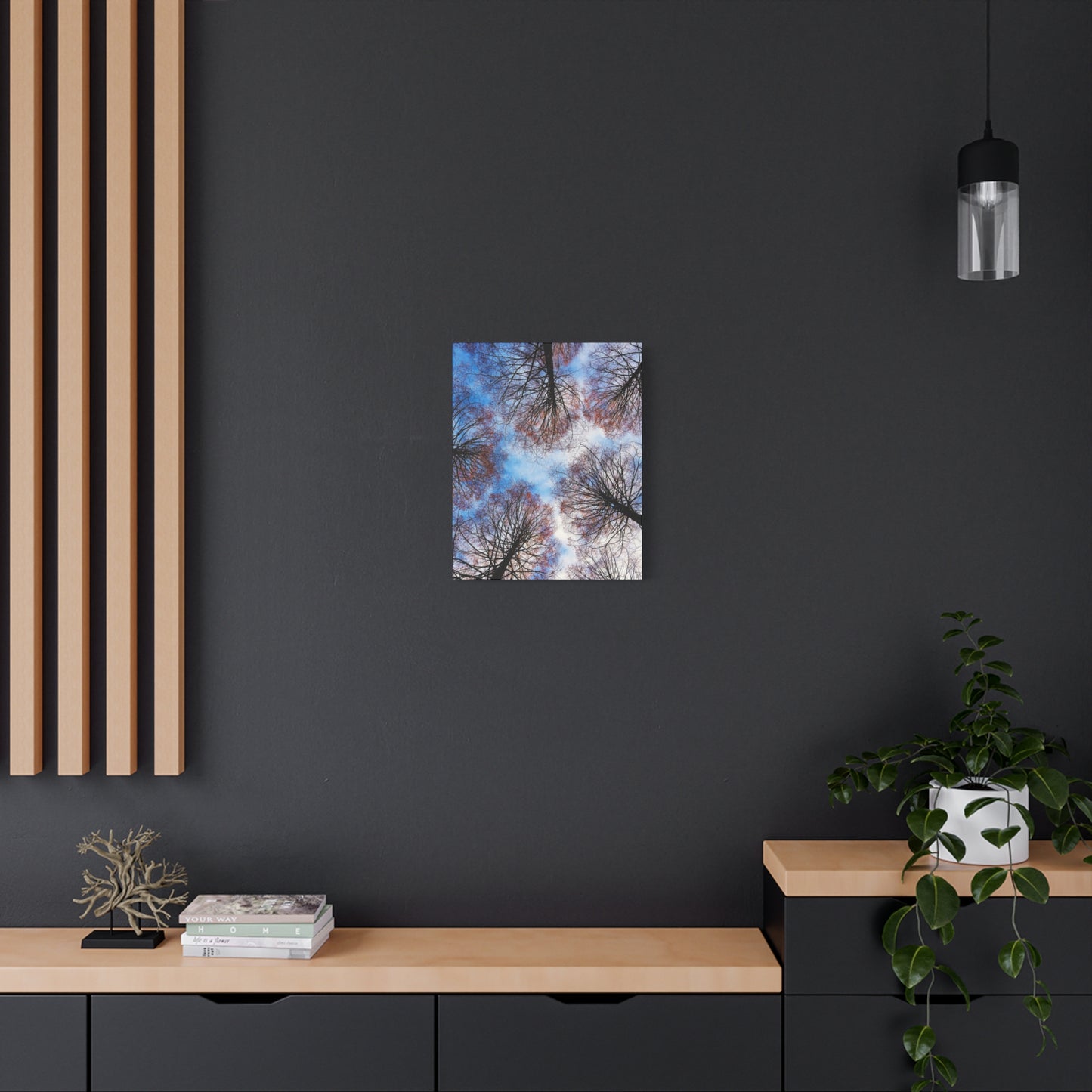 Winter Tree Canopy Matte Canvas Wall Art — Stretched 1.25"