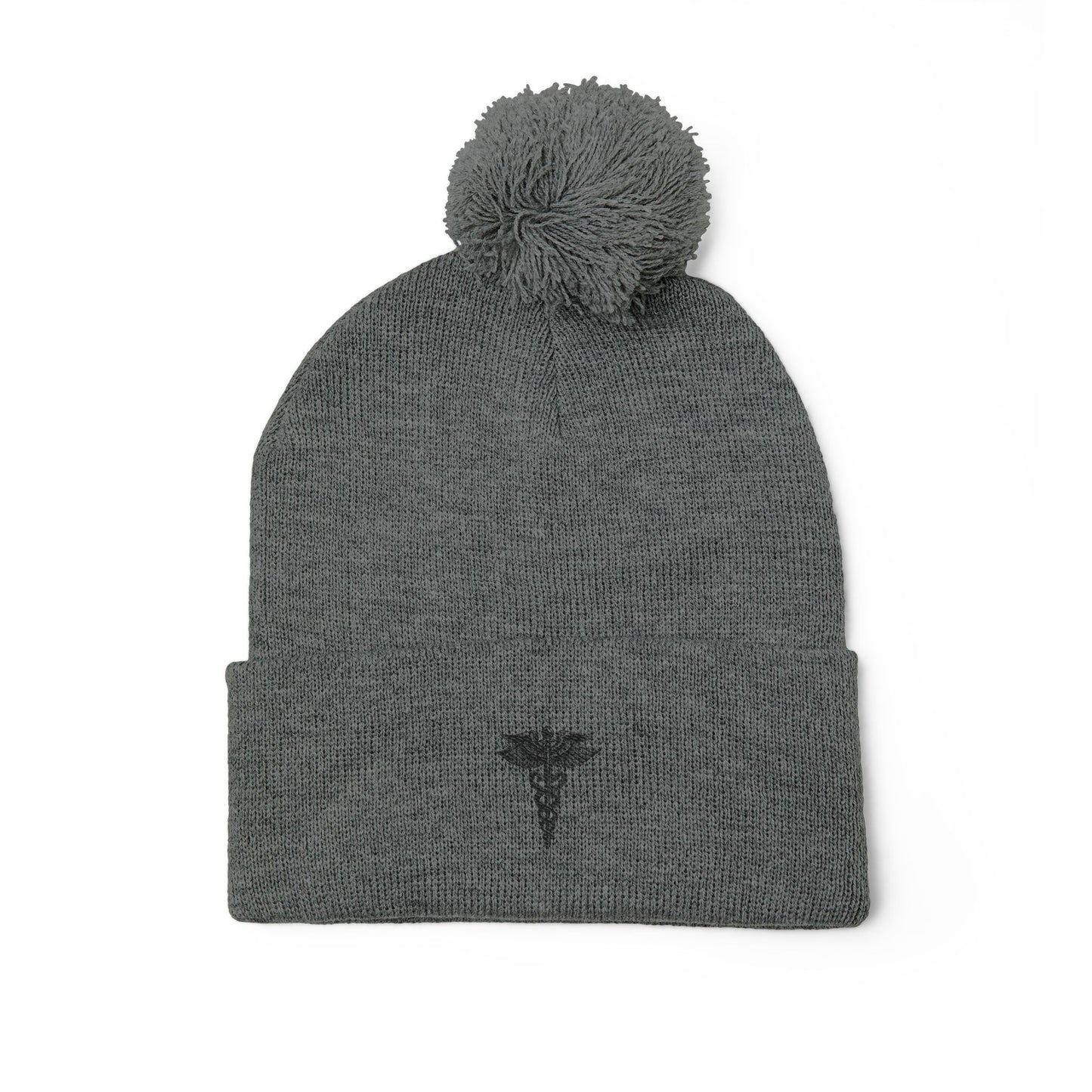 Cozy Pom-Pom Knit Cap, Winter Beanie, Embroidered Hat, Gift for Him/Her, Stylish Knitwear, Cold Weather Accessory
