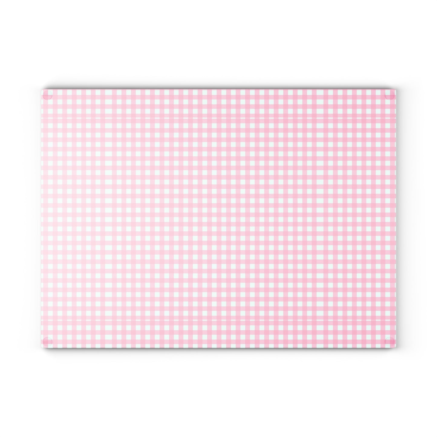 Pink Gingham Glass Cutting Board, Kitchen Decor, Cooking Gift, Housewarming Present, Farmhouse Style, Wedding Gift, Home Cook Essentials