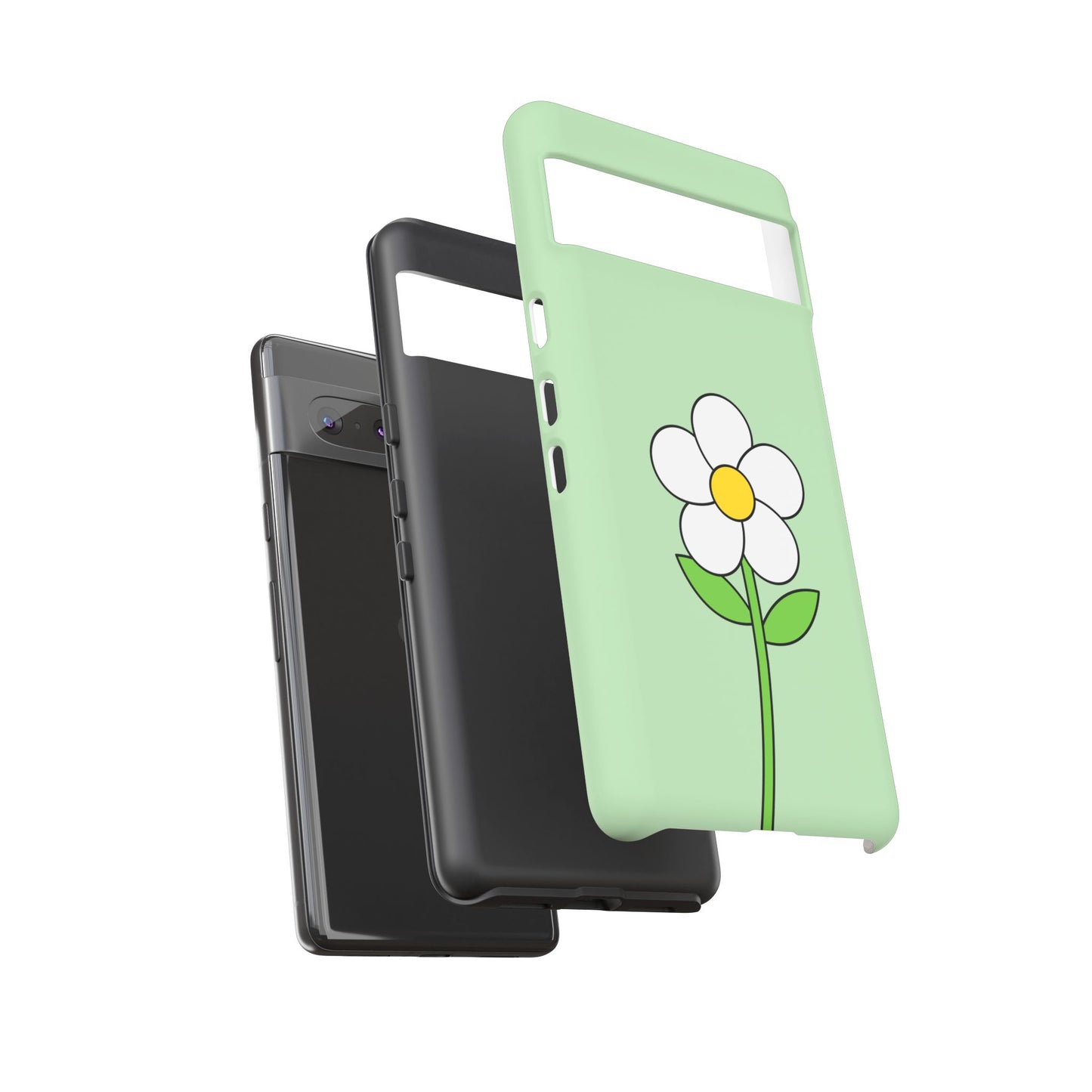 Floral Phone Case - Tough Cases for Nature Lovers, Cute Green Flower Design, iPhone Cover, Gift for Her, Spring Accessories
