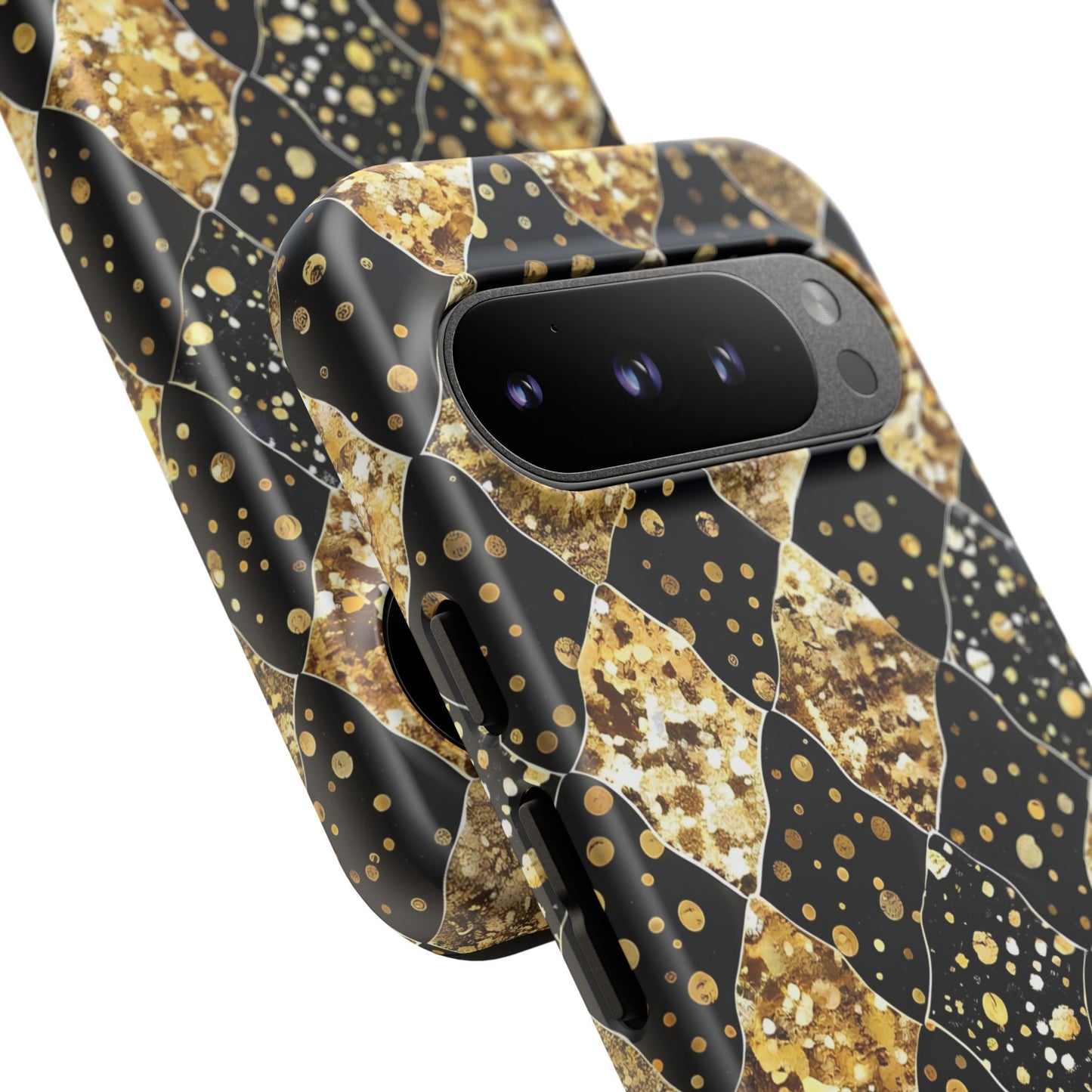 Elegant Gold & Black Phone Case for Tough Protection