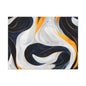 Abstract Navy & Gold Swirl Matte Canvas Wall Art