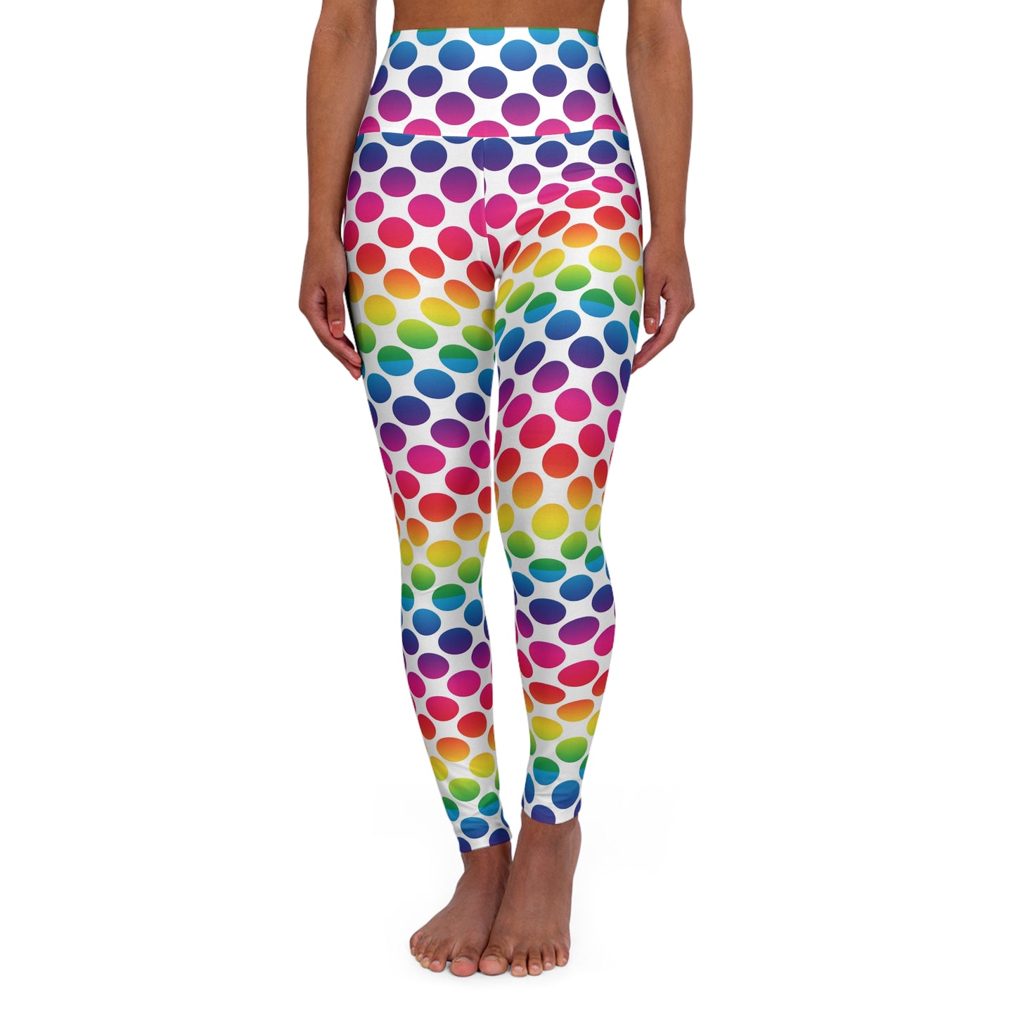 Colorful High Waisted Yoga Leggings, Activewear, Fitness Leggings, Workout Pants, Rainbow Leggings, Yoga Outfit, Exercise Apparel
