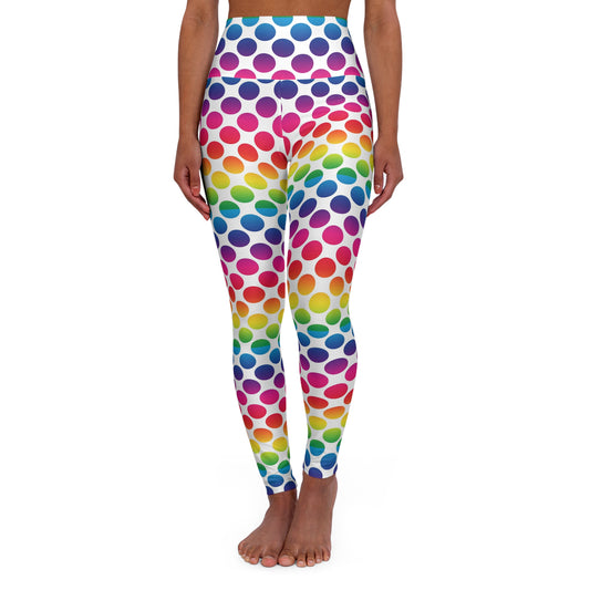 Colorful High Waisted Yoga Leggings, Activewear, Fitness Leggings, Workout Pants, Rainbow Leggings, Yoga Outfit, Exercise Apparel