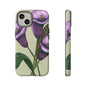 Floral Phone Case - Tough Cases, Purple Flower Design, Cell Phone Accessories, Gift for Her, Nature Lover Essentials