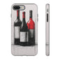 Wine Lover's Phone Case, Tough Phone Cover, Artistic Wine Design, Gift for Wine Enthusiasts, Customizable Case, Unique Wine Art