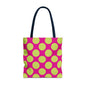 Vibrant Polka Dot Tote Bag, Colorful Shopping Bag, Eco-Friendly Tote