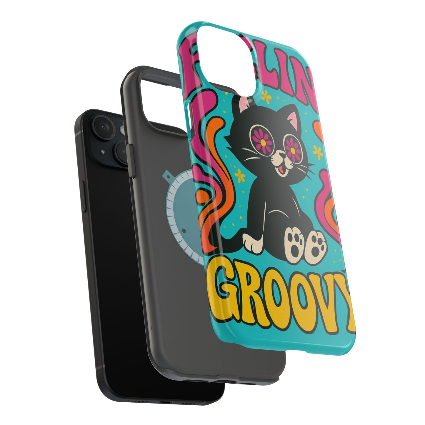 Groovy Cat Magnetic Impact-Resistant Phone Case