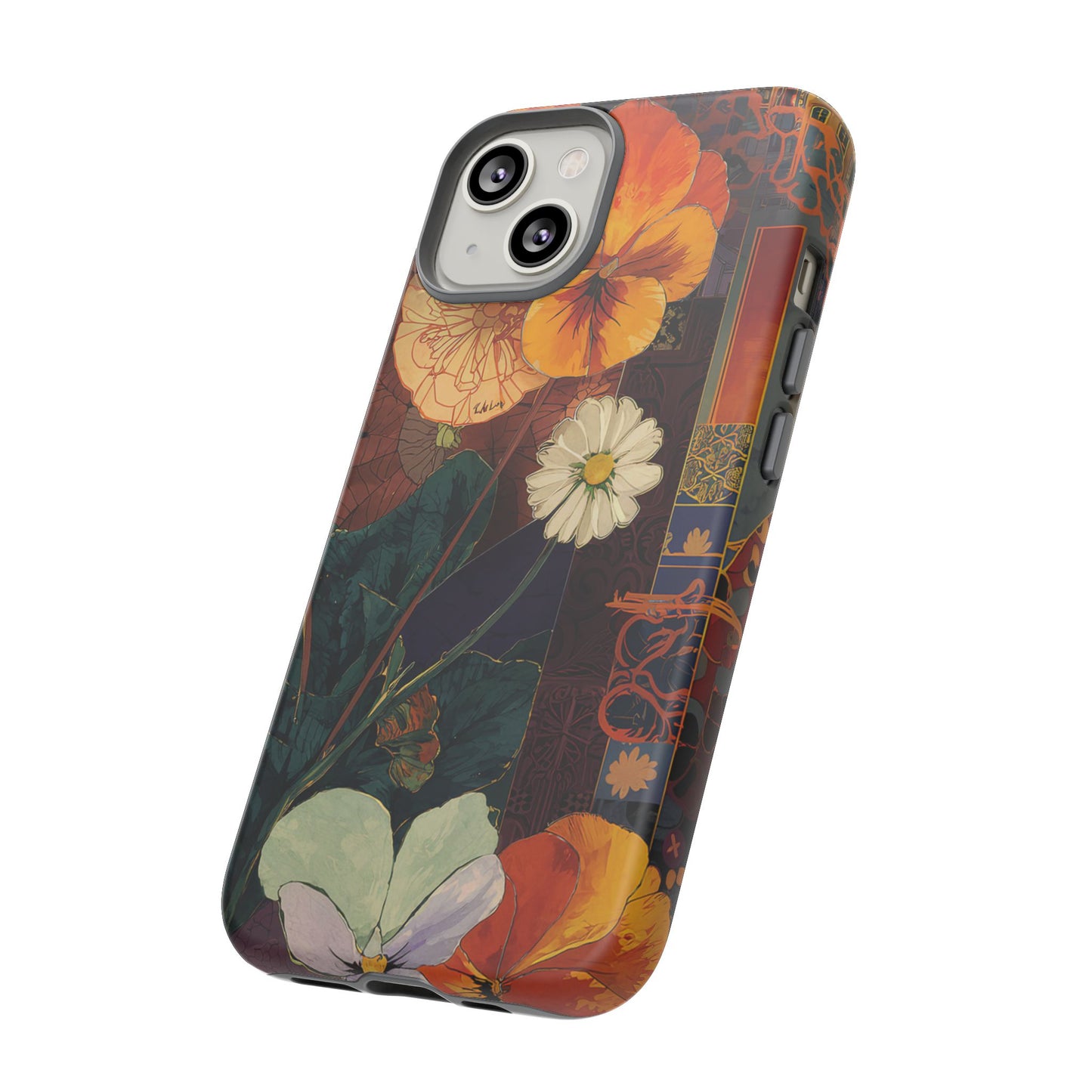 Floral Pansy Tough Phone Case — Vintage Botanical Protection