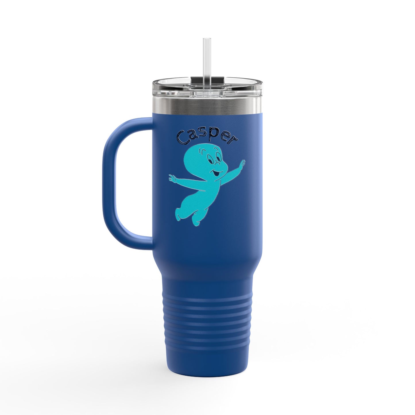 Casper the Friendly Ghost Insulated Travel Mug, Cute Ghost Mug for Kids, Personalize Your Drink, Halloween Gift, Durable Travel Cup