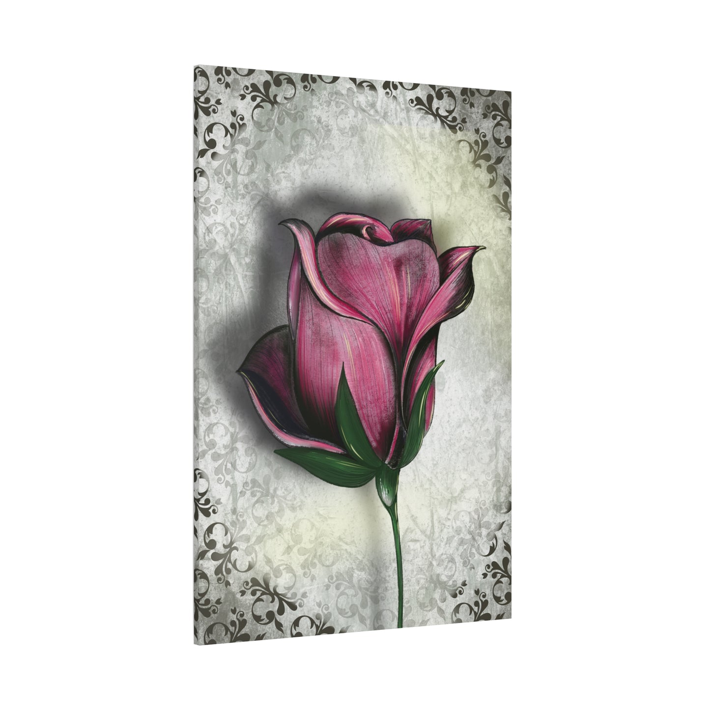 Matte Canvas, Stretched, 1.25" Purple Flowers
