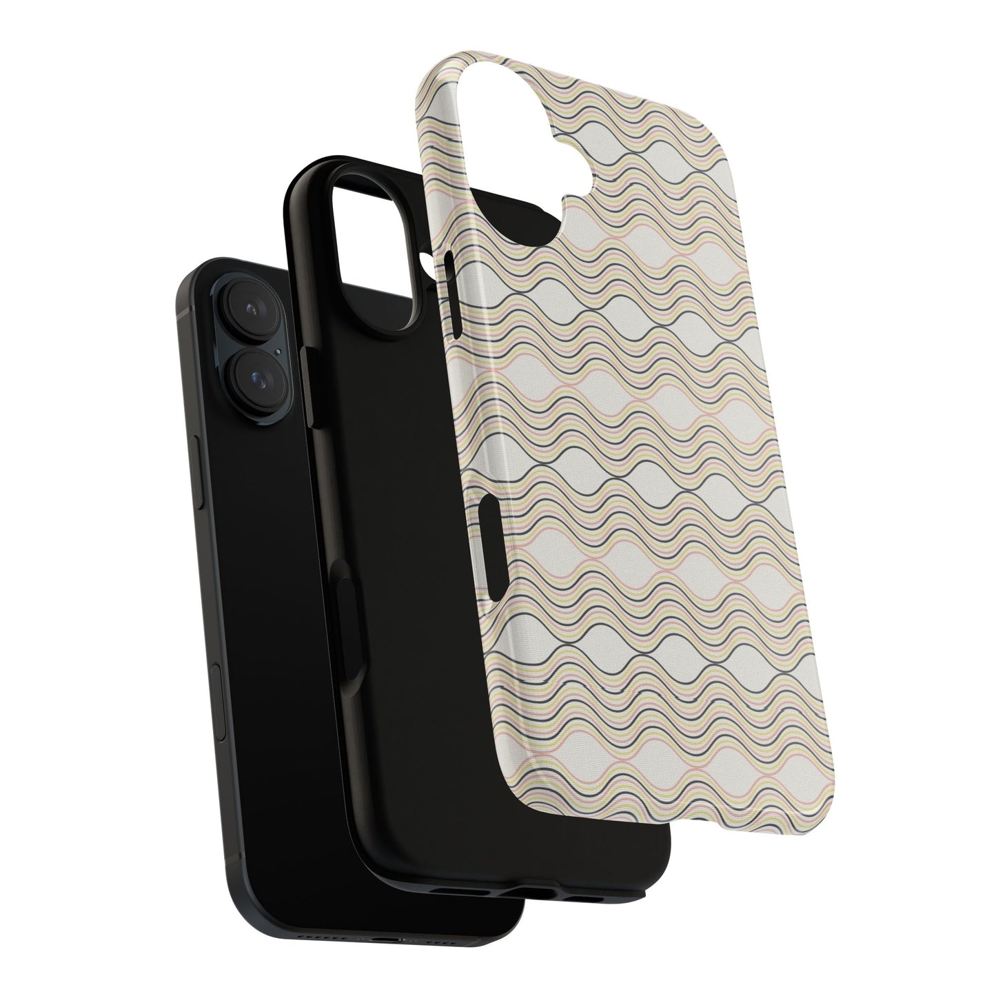 Stylish Phone Case for Tough Protection, Wavy Design, Chic Accessory, Gift for Her, Trendy Tech, Holiday Gift Idea