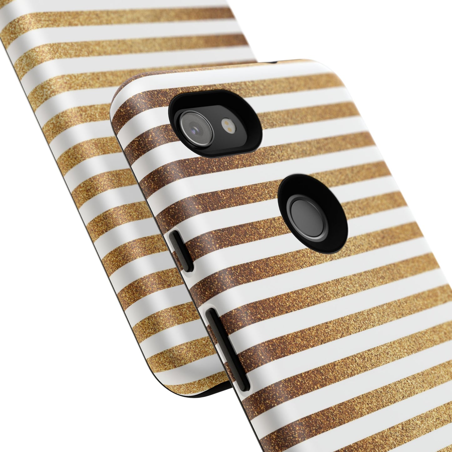 Glamorous Gold Striped Phone Case | Tough Cases, Stylish Phone Cover, Chic Accessories, Gift for Her, Fashionable Tech