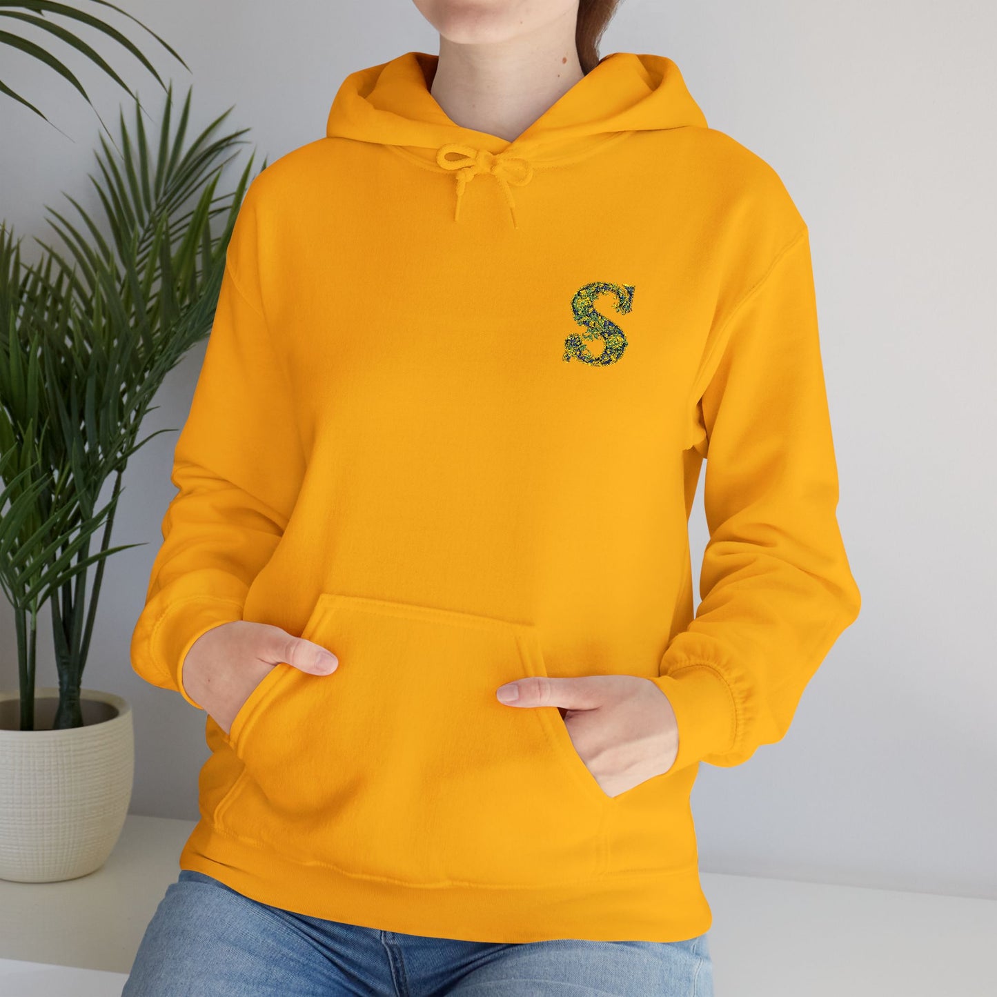 Floral S Initial Hoodie — Monogrammed Flower Letter Sweatshirt