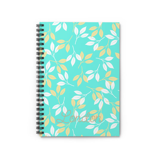 Leafy Vibes Spiral Notebook - Cute Journal for Thoughts, Doodles, and Lists, Perfect for Gifts, Back to School, or Home Office Use!