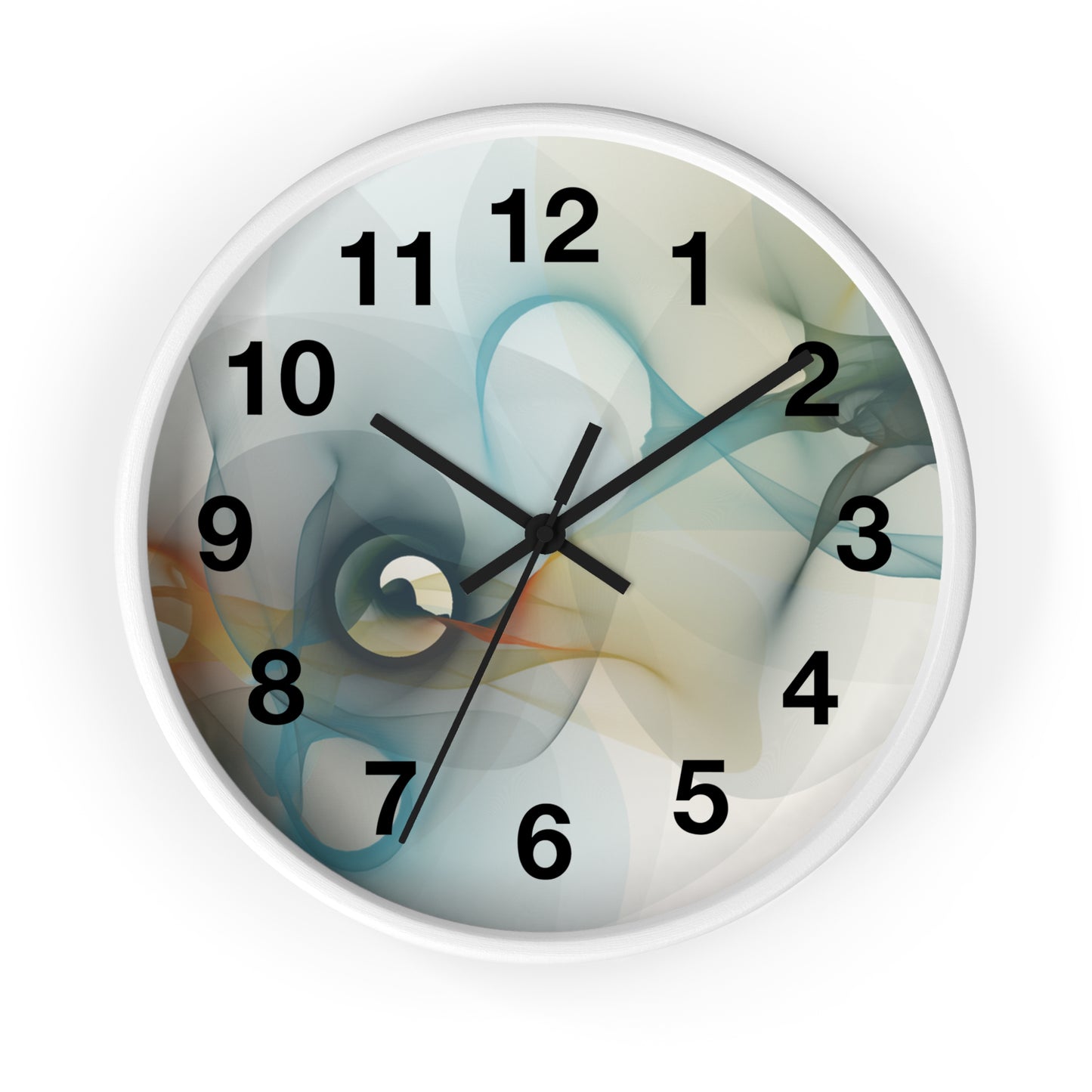 Abstract Smoke Wall Clock | Modern Home Decor, Artistic Timepiece, Gift for Her, Unique Office Clock, Housewarming Decoration