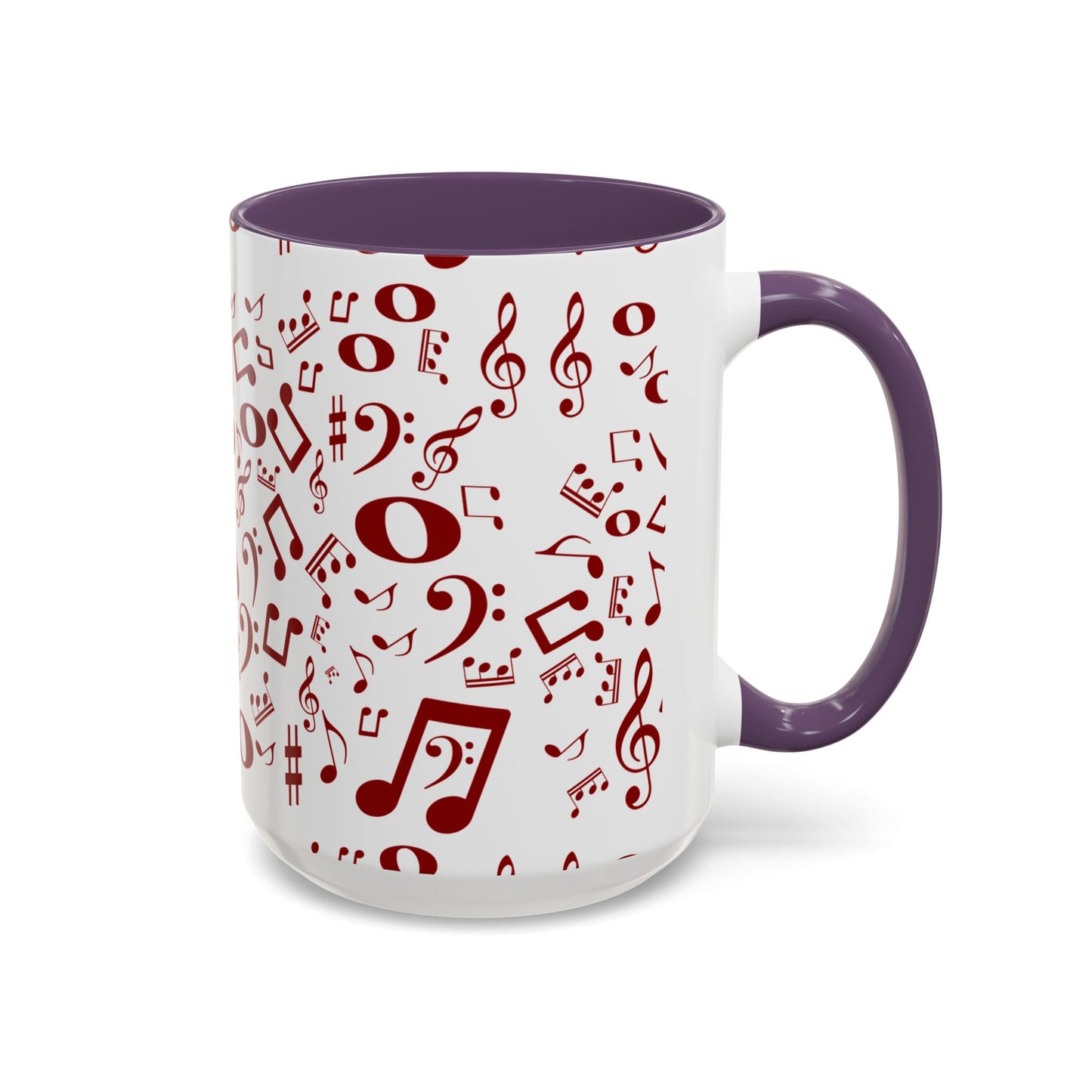 Accent Coffee Mug (11, 15oz) - Musical Notes