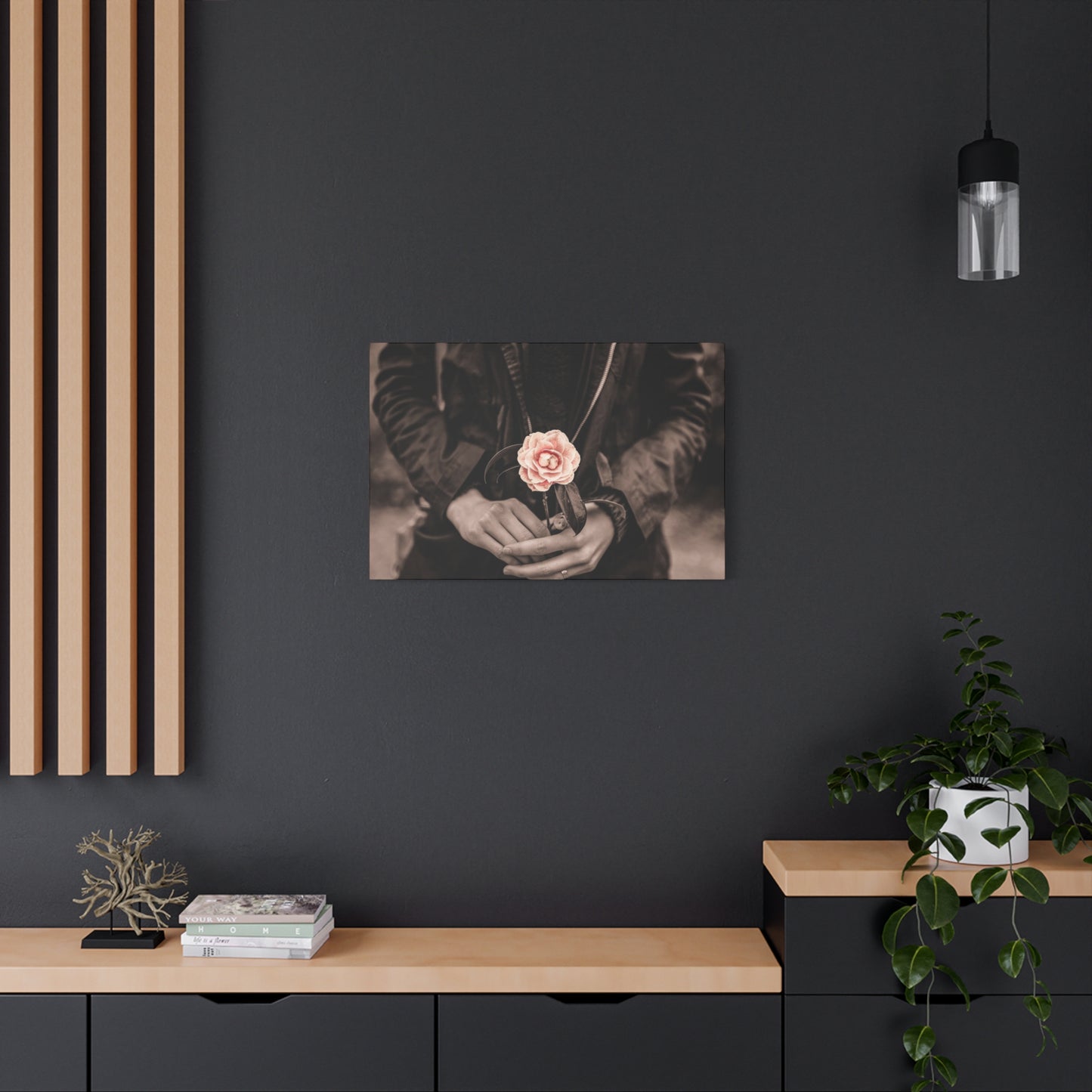 Floral Art Canvas Wall Decor, Modern Home Accent, Gift for Her, Office Decor, Inspirational Artwork
