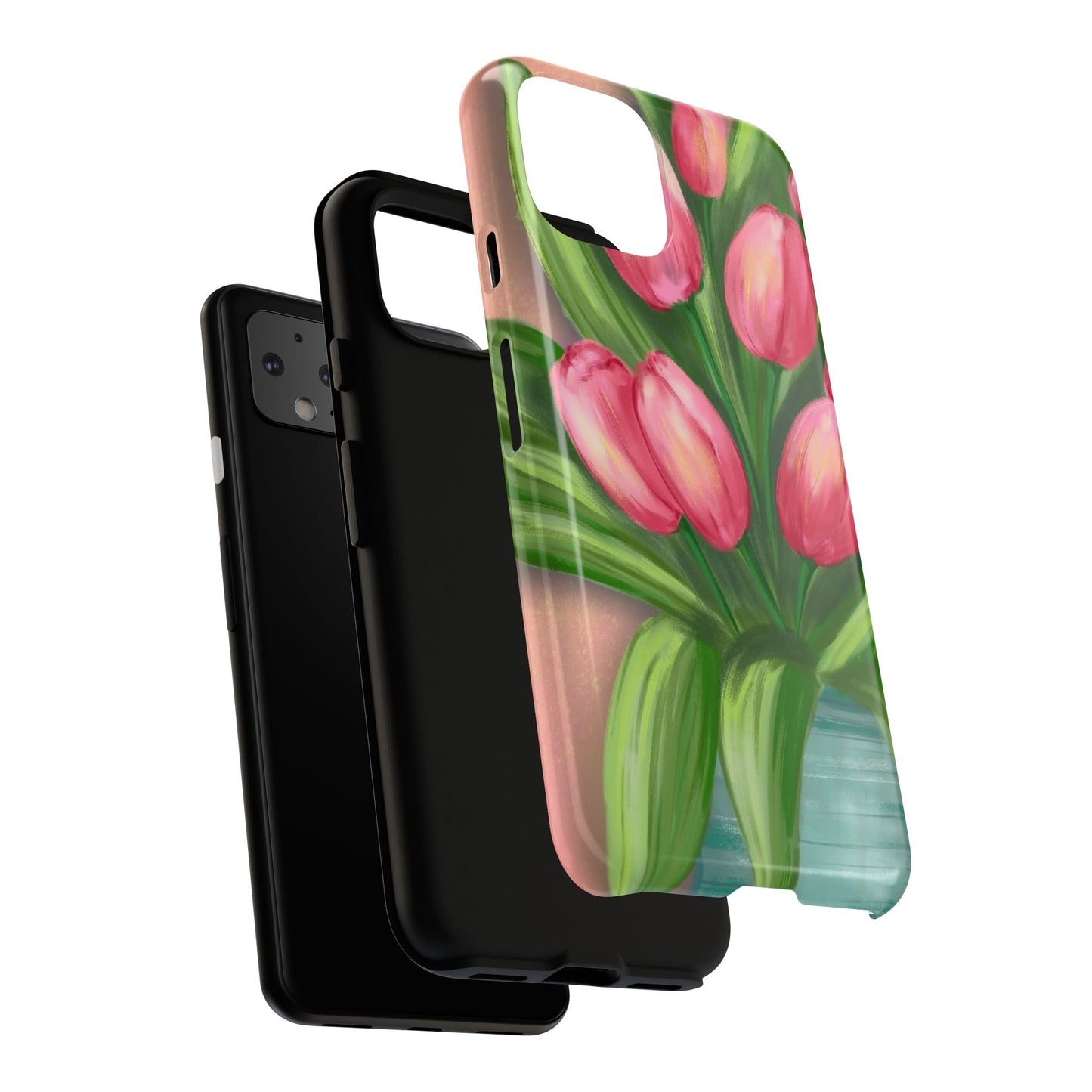 Floral Phone Case with Vibrant Tulips - Tough Cases for Garden Lovers, Spring Gifts, Nature Enthusiasts, Unique Gadget Accessories, [...]
