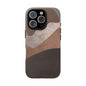 Abstract Earthtone Phone Case — Brown Layered Rugged Tough Case