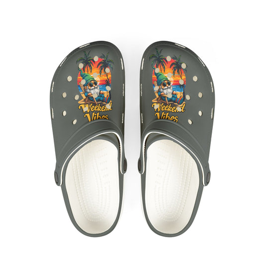 Weekend Vibes EVA Clogs — Tropical Beach Graphic Foam Shoes