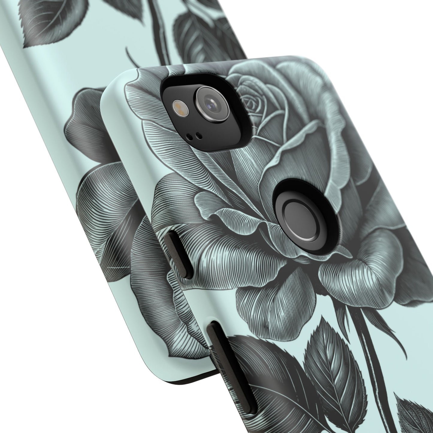 Elegant Floral Phone Case, Tough Cases for iPhones, Black Rose Design, Gift for Her, Stylish Phone Cover, Birthday Gifts