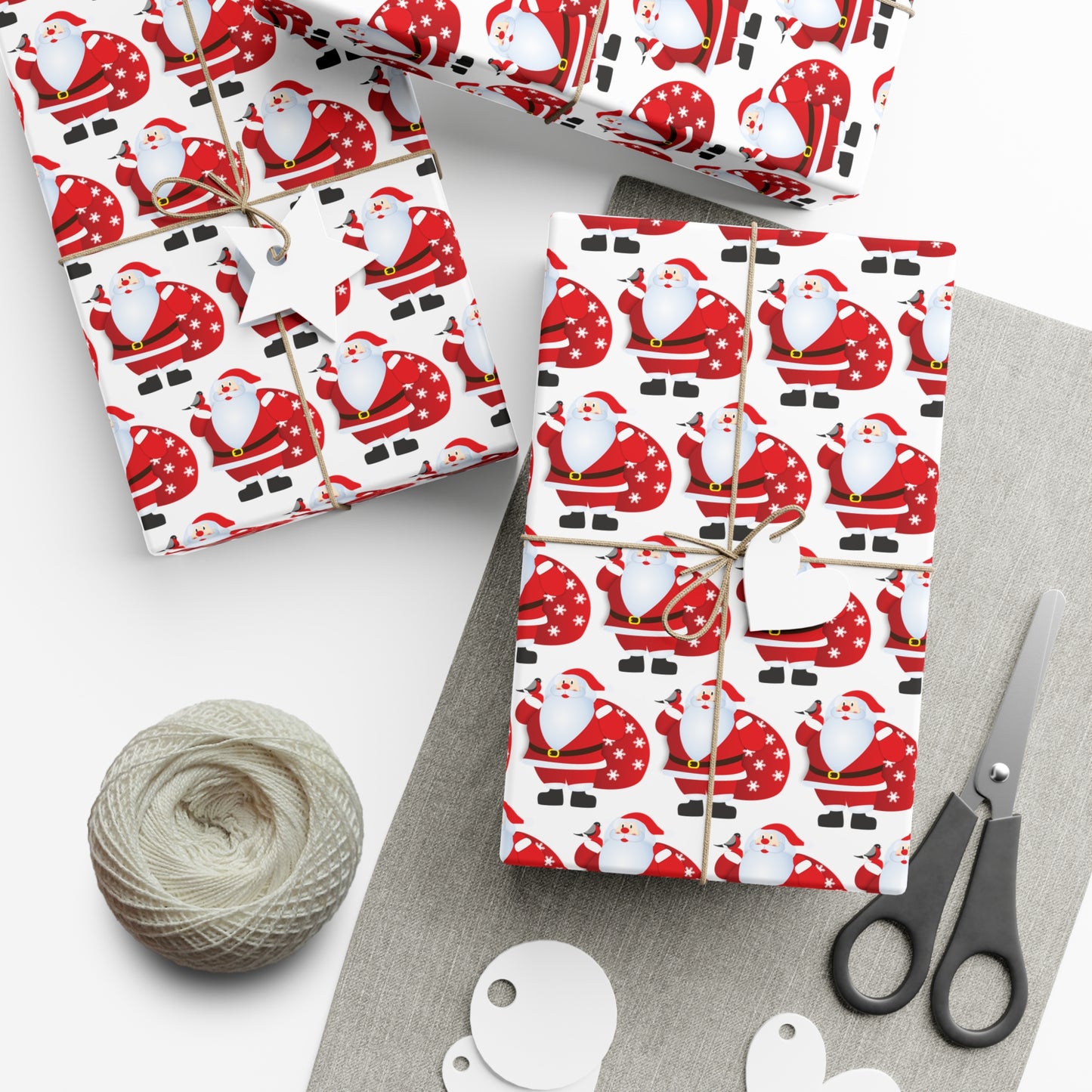 Festive Santa Gift Wrap Paper | Wrapping for Holidays, Christmas, Birthdays, Party Decor, Eco-Friendly Gift Wrap