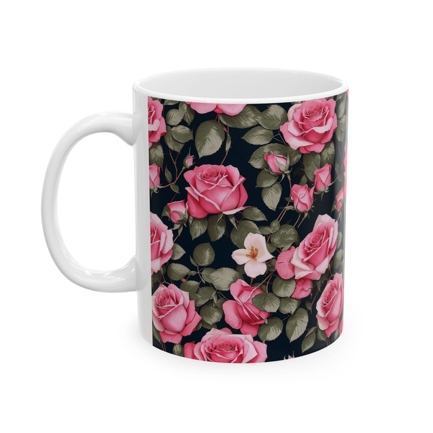 Floral Ceramic Coffee Mug - Perfect for Home, Gifts, Tea Lovers, Mother's Day, Floral Decor, Tea or Coffee, Rose Design