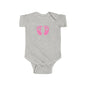 Adorable Baby Footprints Bodysuit, Infant Bodysuit, Newborn Gift, Baby Shower Apparel, Cute Baby Outfit, Heart Footprints Onesie