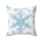 Winter Snowflake Faux Suede Pillow, Cozy Home Decor, Winter Decoration, Holiday Gift, Snow Themed Cushion