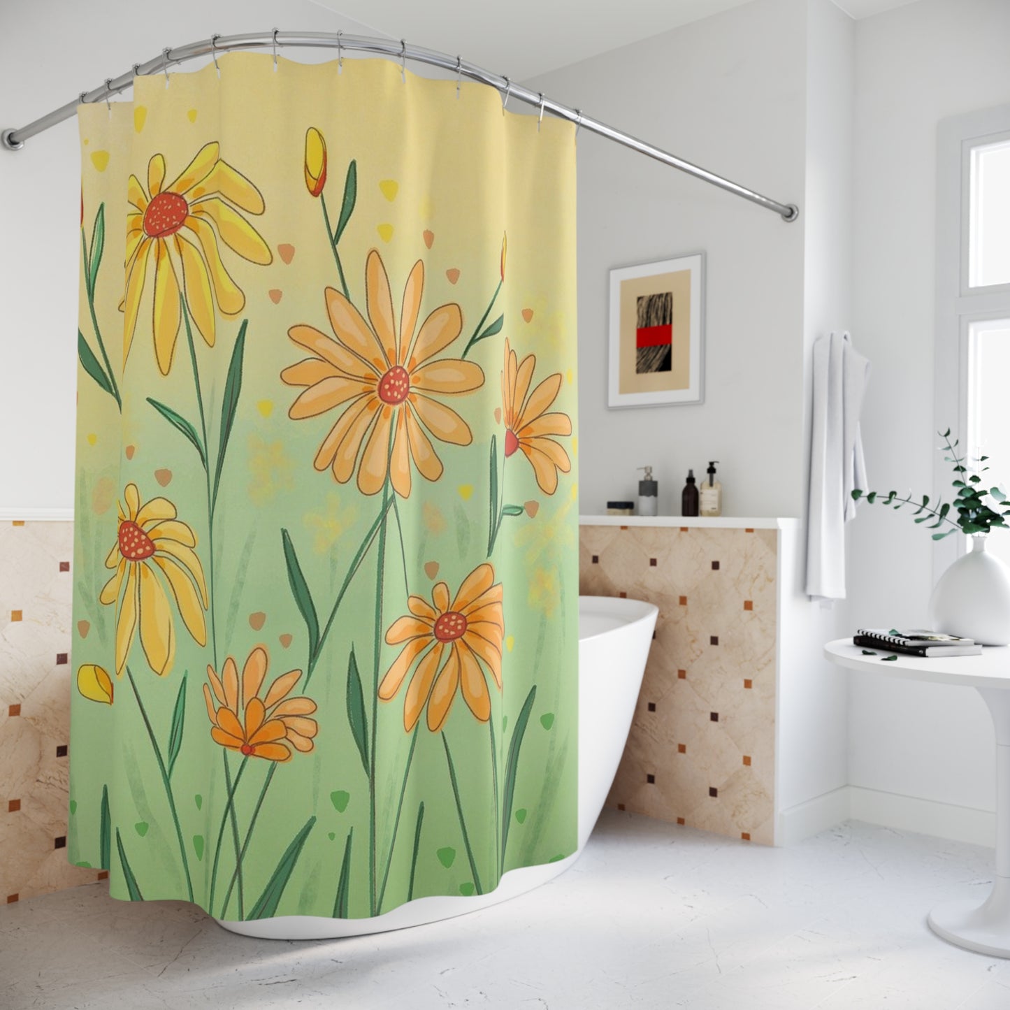 Cheerful Floral Shower Curtains | Bright Bathroom Decor | Spring Vibes, Gifts for Home, Boho Shower Decor, Bathroom Accessories, [...]