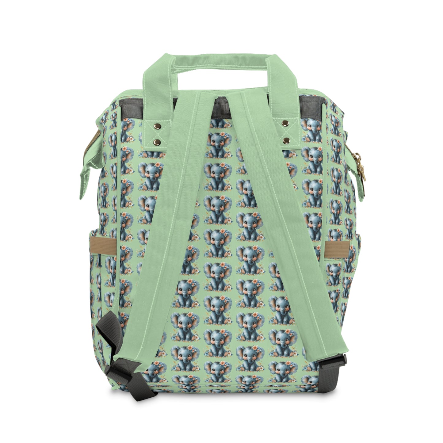 Adorable Elephant Print Diaper Backpack - Stylish Baby Bag for Parents, Perfect for Baby Showers, Day Trips, and Everyday Use