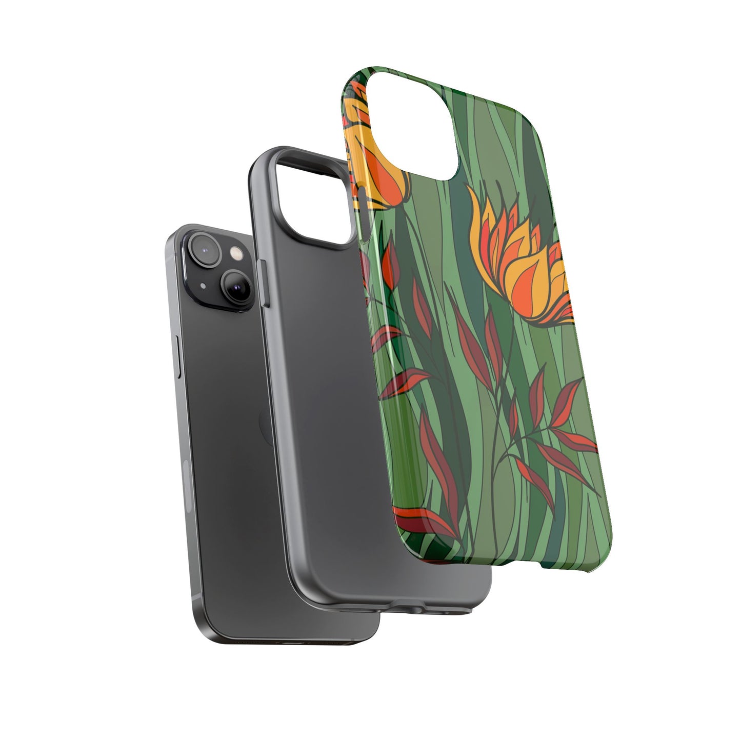 Vibrant Floral Phone Case, Nature-Inspired Tough Case, Eco-Friendly Cover, Unique Gift for Nature Lovers, Spring Decor