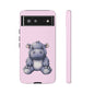 Cute Hippo Phone Case - Tough Cases, Animal Phone Cover, Kawaii Accessories, Gifts for Kids, Unique Tech Gear
