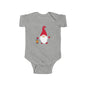 Christmas Gnome Baby Bodysuit - Holiday Infant One-Piece with Lantern & Hearts