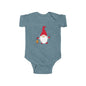 Christmas Gnome Baby Bodysuit - Holiday Infant One-Piece with Lantern & Hearts